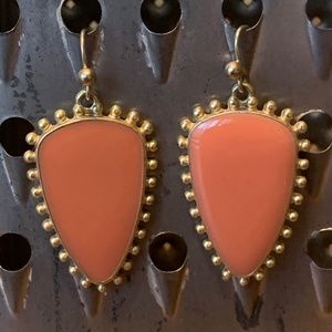 Pink Arrowhead-Shaped Dangle Earrings